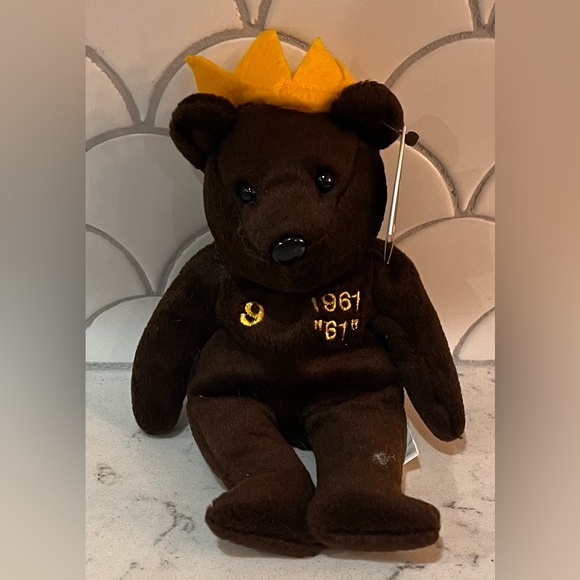 NWT Roger Maris #9 Home Run King Bamm Beanos  Plush Bear‎ - Picture 1 of 2